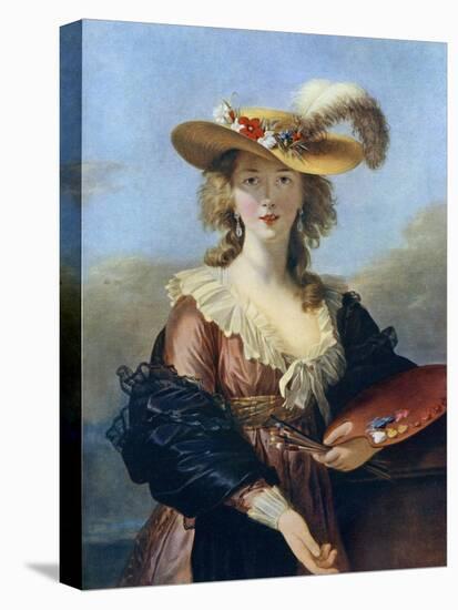 Self Portrait in a Straw Hat, C1782-Elisabeth Louise Vigee-LeBrun-Premier Image Canvas