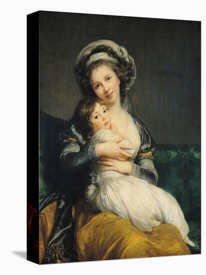 Self Portrait in a Turban with Her Child, 1786-Elisabeth Louise Vigee-LeBrun-Premier Image Canvas