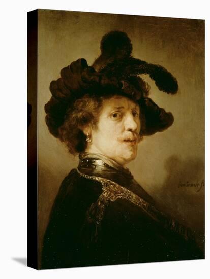 Self Portrait in Fancy Dress, 1635-36-Rembrandt van Rijn-Premier Image Canvas