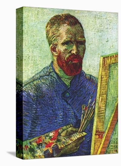 Self Portrait in Front of Easel-Vincent van Gogh-Stretched Canvas