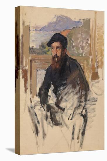 Self Portrait in His Atelier, c.1884-Claude Monet-Premier Image Canvas