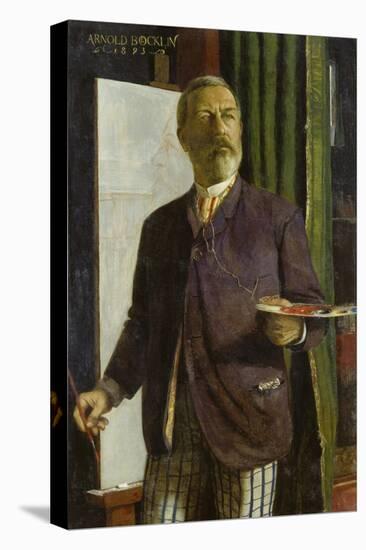 Self Portrait in His Studio, 1893-Arnold Böcklin-Premier Image Canvas