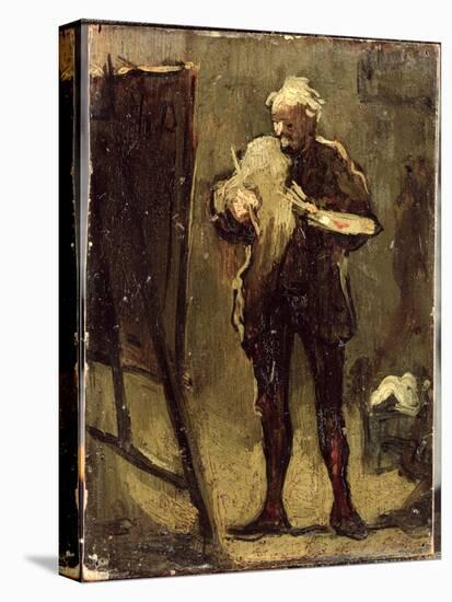 Self Portrait (Oil on Panel)-Honore Daumier-Premier Image Canvas