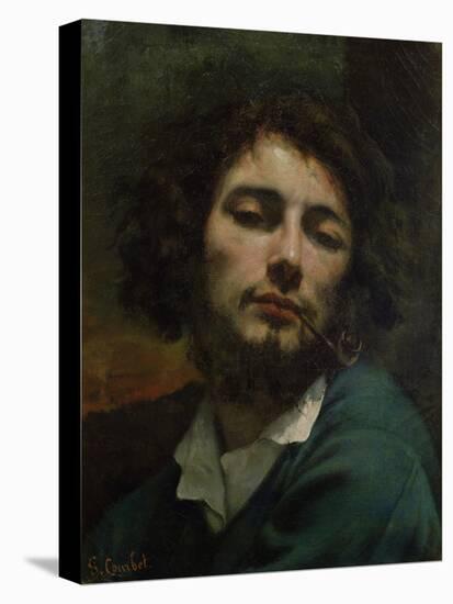 Self Portrait Or, the Man with a Pipe, circa 1846-Gustave Courbet-Premier Image Canvas