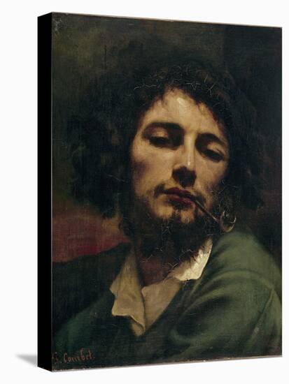 Self-Portrait or the Man with the Pipe (Oil on Canvas, 1849)-Gustave Courbet-Premier Image Canvas