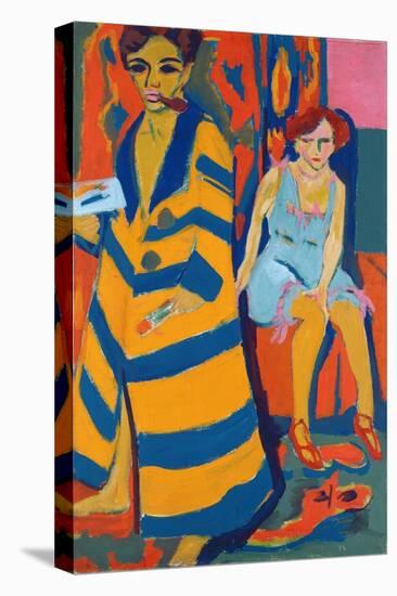 Self Portrait with a Model, 1907-Ernst Ludwig Kirchner-Premier Image Canvas