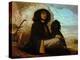 Self-Portrait with Black Dog-Gustave Courbet-Premier Image Canvas