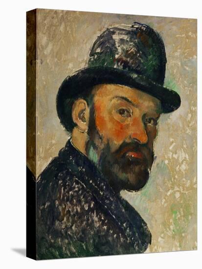 Self-Portrait with Bowler Hat (Sketch), 1885-1886-Paul Cézanne-Premier Image Canvas