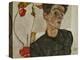 Self-Portrait with Chinese Lantern and Fruits-Egon Schiele-Premier Image Canvas