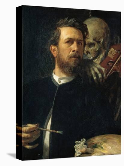 Self-Portrait with Death Playing the Fiddle, 1872-Arnold B?cklin-Premier Image Canvas