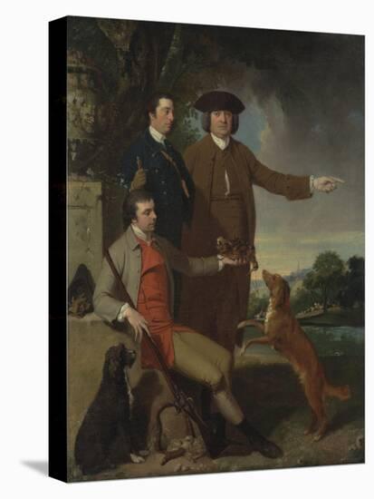 Self Portrait with Father and Brother, C.1760-62-John Hamilton Mortimer-Premier Image Canvas