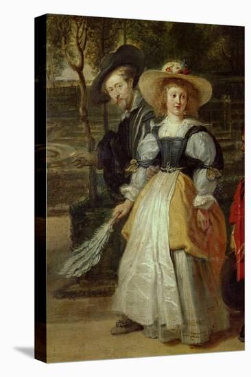 Self-Portrait with His Second Wife Helene Fourment in the Garden-Peter Paul Rubens-Premier Image Canvas