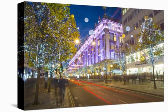 Selfridges on Oxford Street at Christmas, London, England, United Kingdom, Europe-Frank Fell-Premier Image Canvas