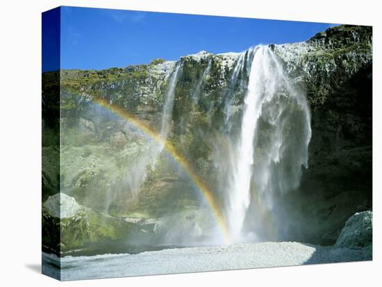 Seljalandsfoss Waterfall and Rainbow, Southern Area, Iceland, Polar Regions-Simon Harris-Premier Image Canvas