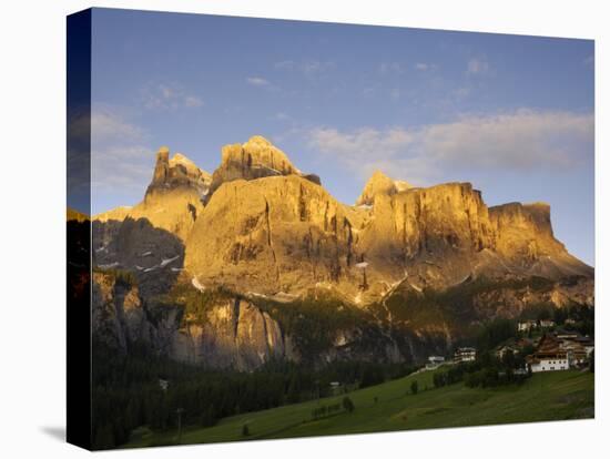 Sella Gruppe and Colfosco at Dawn, Dolomites, Italy, Europe-Gary Cook-Premier Image Canvas