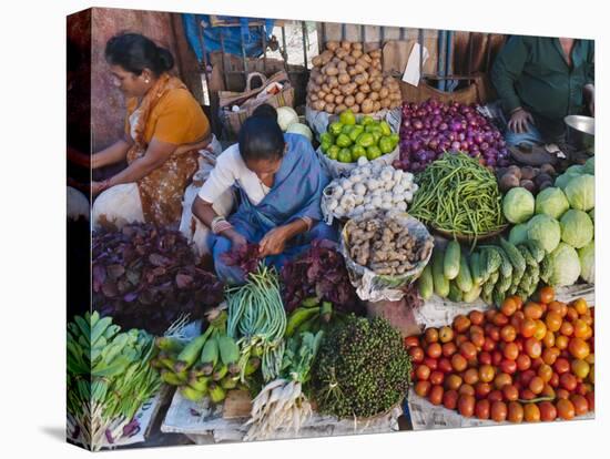 Selling Fruit in Local Market, Goa, India-Keren Su-Premier Image Canvas