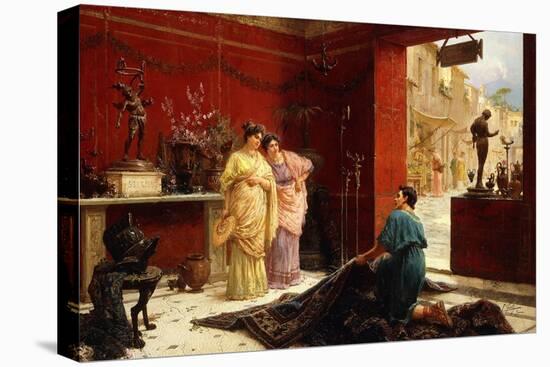 Selling His Wares (Oil on Canvas)-Ettore Forti-Premier Image Canvas