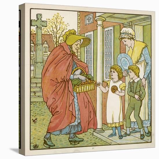 Selling Hot Cross Buns-Walter Crane-Stretched Canvas