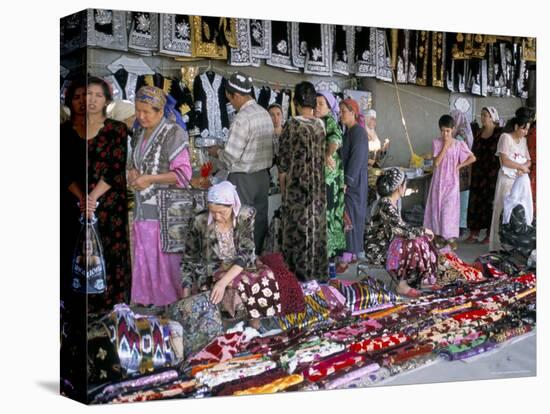 Selling Traditional Textiles for Weddings, Urgut, Uzbekistan, Central Asia-Occidor Ltd-Premier Image Canvas