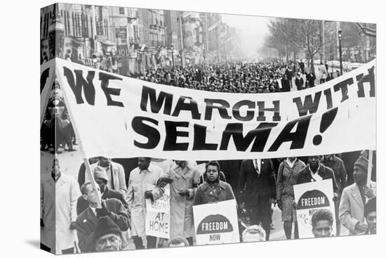 Selma, Alabama - We March with Selma-Lantern Press-Stretched Canvas