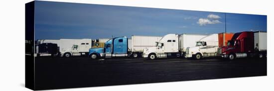 Semi-Trucks Parked on a Road, Ohio, USA-null-Premier Image Canvas