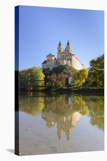 Seminary Melk and a Danube Arm, Austria, Wachau, Melk-Volker Preusser-Premier Image Canvas