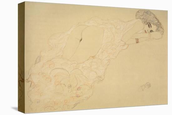 Seminude Lying on Her Stomach-Gustav Klimt-Premier Image Canvas