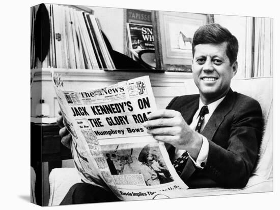 Sen John Kennedy Becomes the Front-Runner for the 1960 Democratic Presidential Nomination-null-Stretched Canvas