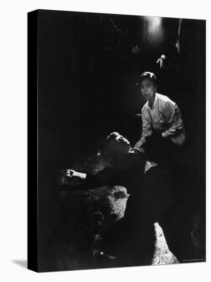 Sen. Robert Kennedy Sprawled Semiconscious in Own Blood on Floor After Being Shot in Brain and Neck-Bill Eppridge-Premier Image Canvas
