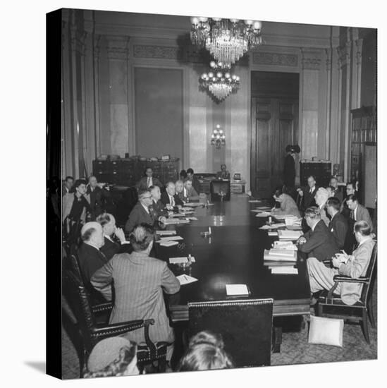 Senate Banking and Currency Committee Holding Hearings Regarding the Bretton Woods Agreements-null-Premier Image Canvas