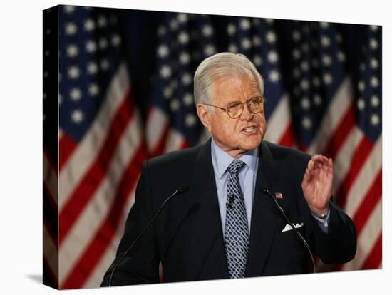 Senator Edward Kennedy Delivers Speech About the Effect of War in Iraq on America's Security-null-Premier Image Canvas