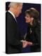 Senator Joe Biden and Governor Sarah Palin Shake Hands before the Start of Vice Presidential Debate-null-Premier Image Canvas