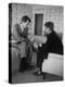 Senator John F. Kennedy and Brother Robert F. Kennedy Conferring in Hotel Suite During Convention-Hank Walker-Premier Image Canvas