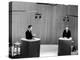 Senator John F. Kennedy and Vice President Richard M. Nixon, During 4th Nixon Kennedy TV Debate-Joe Scherschel-Premier Image Canvas