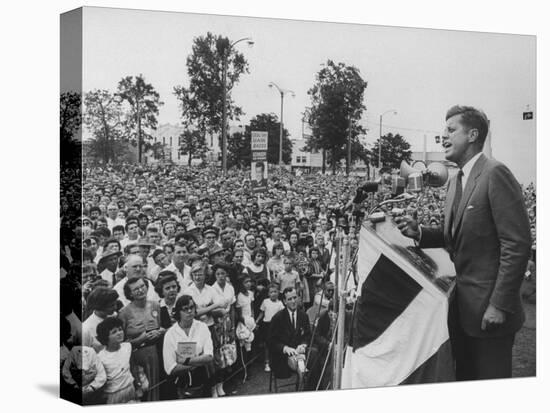 Senator John F. Kennedy During His Campaign For Presidency-Paul Schutzer-Premier Image Canvas