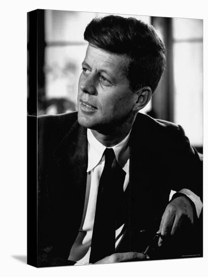 Senator John F. Kennedy, Posing For Picture-Hank Walker-Premier Image Canvas