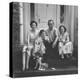 Senator Lyndon B. Johnson with His Family on the Front Steps of Their Home-Ed Clark-Premier Image Canvas