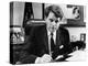 Senator Robert F. Kennedy in His Office, Washington, D.C., March 2, 1967-null-Stretched Canvas