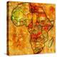 Senegal on Actual Map of Africa-michal812-Stretched Canvas