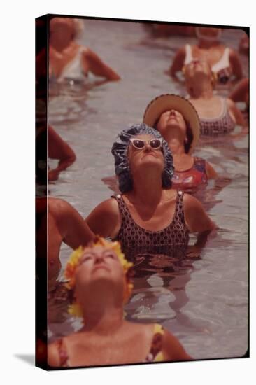 Senior Women in Exercises at Century Village Retirement Community, Florida, 1970s-null-Stretched Canvas