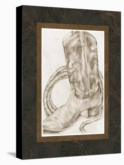 Sepia Boots I-Jennifer Goldberger-Stretched Canvas