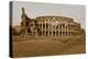 Sepia image of the Colosseum or Roman Coliseum, originally the Flavian Amphitheatre, an elliptic...-null-Premier Image Canvas