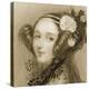 Sepia Portrait of Augusta Ada King-Alfred-edward Chalon-Premier Image Canvas