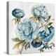 Serenade of the Blue Peony-Asia Jensen-Stretched Canvas