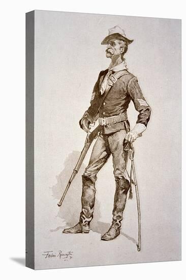 Sergeant of US Cavalry, After a Drawing of 1890-Frederic Sackrider Remington-Premier Image Canvas