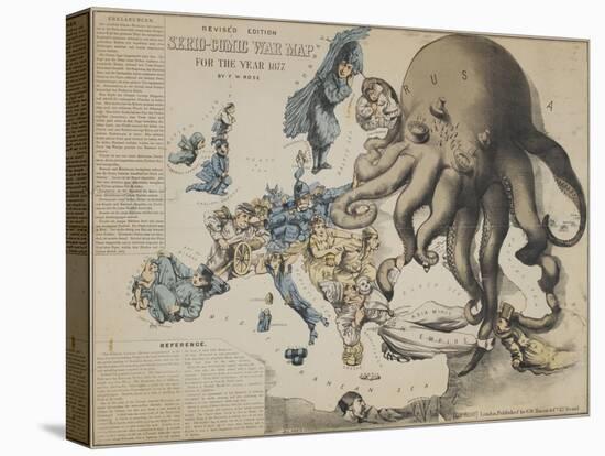 Serio-Comic War Map of Europe for the Year 1877, London-Frederick W Rose-Premier Image Canvas