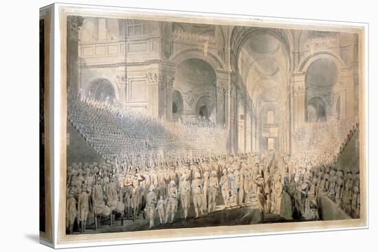 Service of Thanksgiving in St Paul's Cathedral, City of London, 1789-Edward Dayes-Premier Image Canvas