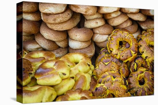 Sesame Round Bread in the Old City, Jerusalem, Israel, Middle East-Yadid Levy-Premier Image Canvas