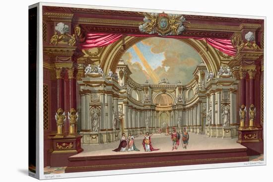 Set Design for the Theatre at Versailles (Colour Litho)-French-Premier Image Canvas