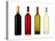 Set Of White, Rose, And Red Wine Bottles. Isolated On White Background-Gresei-Premier Image Canvas
